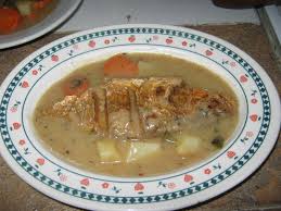 A plate of Stew Fish